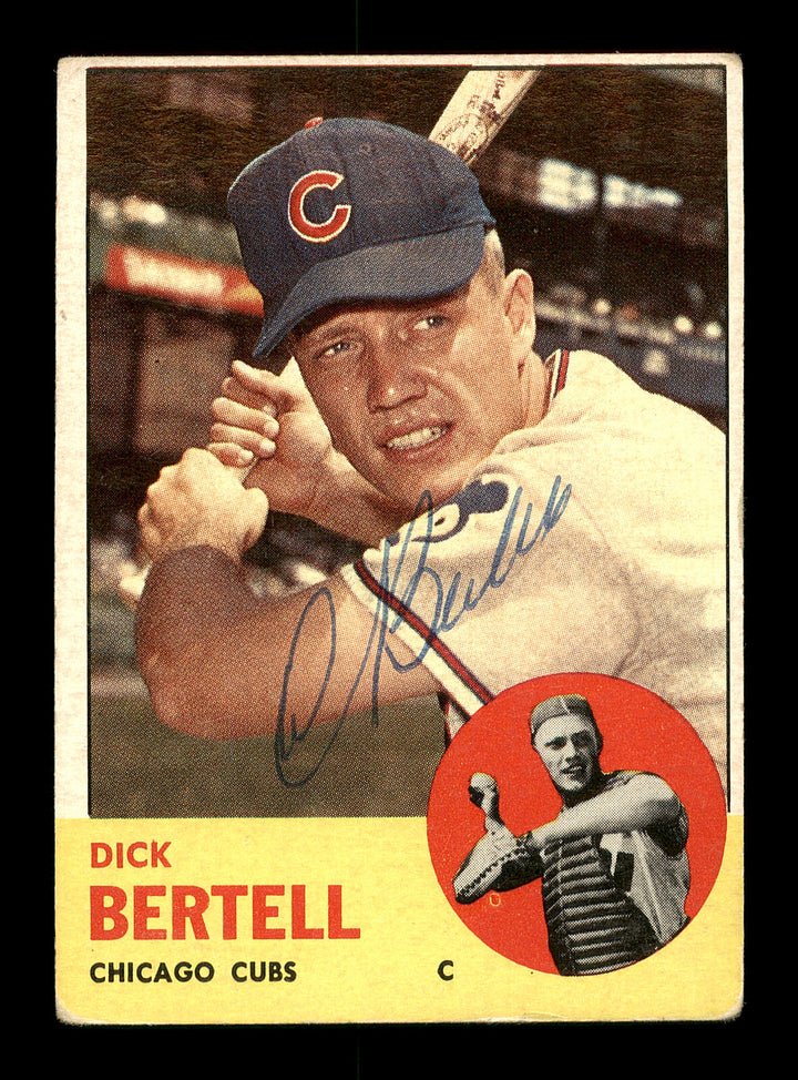 Dick Bertell Autographed Signed Auto 1963 Topps Card #287 Chicago Cubs 170122 Image 3