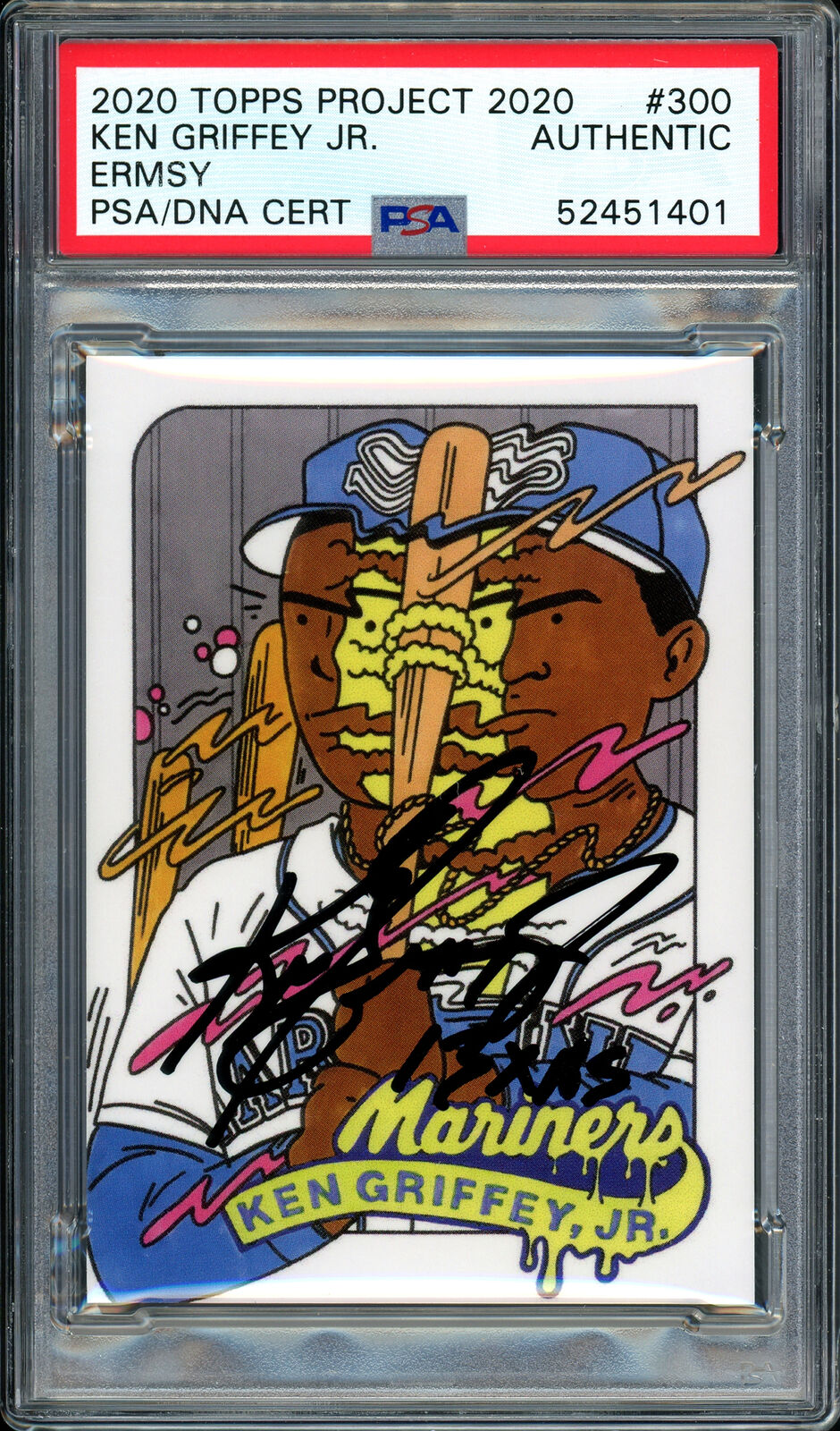 Ken Griffey Jr. Auto Topps Project 2020 Ermsy Card "13x AS" #1/1 PSA 52451401 Image 4