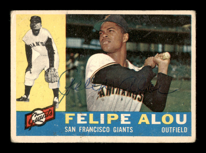 Felipe Alou Autographed 1960 Topps Card #287 San Francisco Giants SKU #198710 Image 1