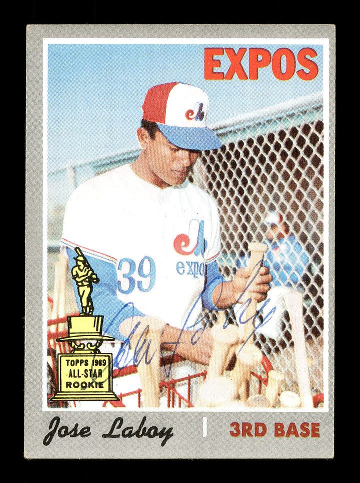 Jose "CoCo" Laboy Auto Autographed 1970 Topps Card #238 Montreal Expos 168155 Image 3