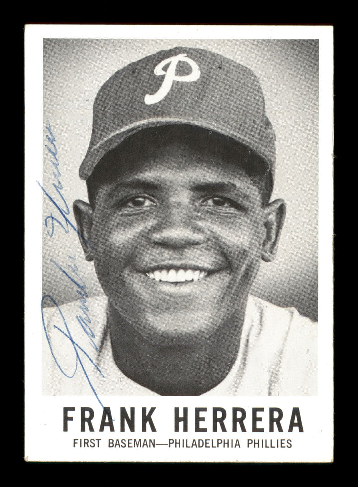 Frank "Pancho" Herrera Autographed 1960 Leaf Rookie Card #5 Phillies 198802 Image 1