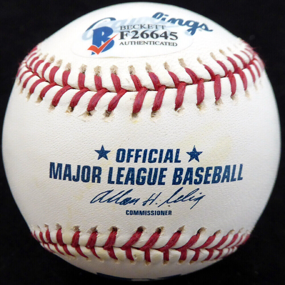 Lonny Frey Autographed MLB Baseball Dodgers "To Greg My Best" Beckett COA F26645 Image 5