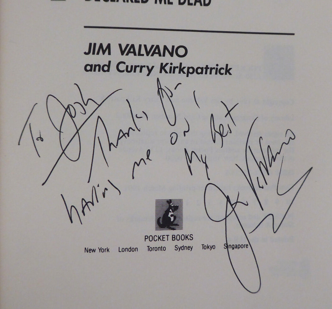 Jim Valvano Autographed Book "To Josh" Beckett A34689 Image 4