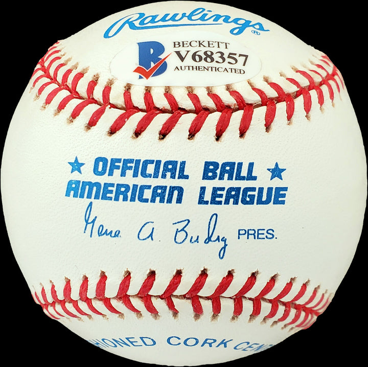 Al Brancato Autographed Signed AL Baseball Philadelphia A's Beckett V68357 Image 3