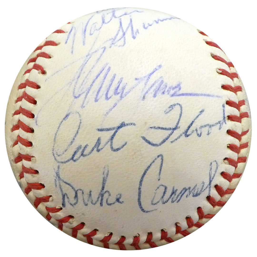 1960 Spring Training Autographed Signed Baseball 28 Sigs Curt Flood A52652 Image 1