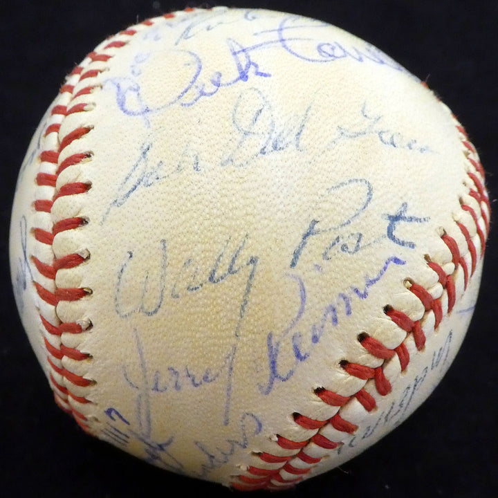 1960 Spring Training Autographed Signed Baseball 28 Sigs Curt Flood A52652 Image 7