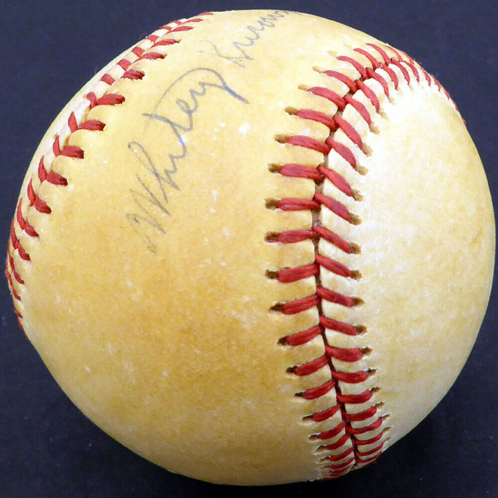 Whitey Kurowski Autographed Feeney NL Baseball Cardinals Beckett COA F29358 Image 3