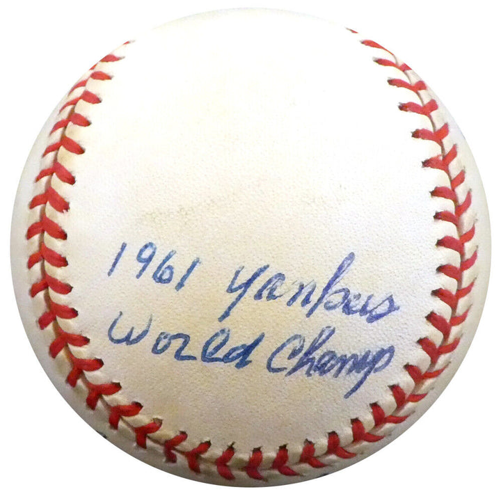 Joe "Oates" DeMaestri Autographed AL Baseball "1961 World Champs" PSA/DNA H55311 Image 4