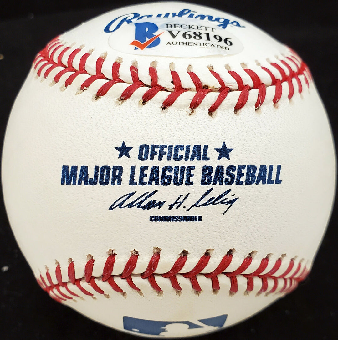 Carl Miles Autographed Signed MLB Baseball Philadelphia A's Beckett V68196 Image 2