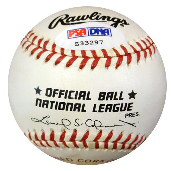 Otis Davis Autographed Official NL Baseball Brooklyn Dodgers PSA/DNA #Z33297 Image 2