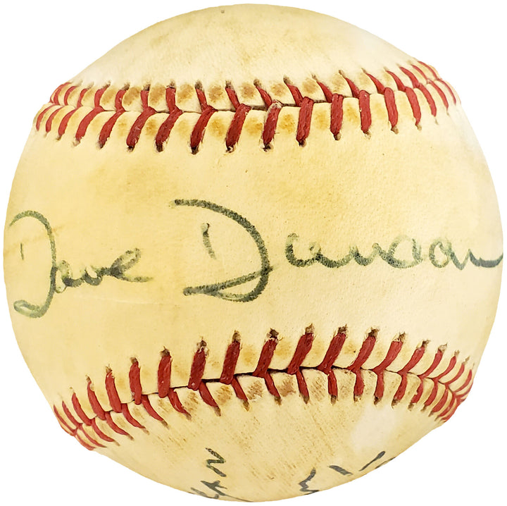 Dave Duncan Autographed Spalding Baseball A's, Vintage Signature Beckett Y93198 Image 1