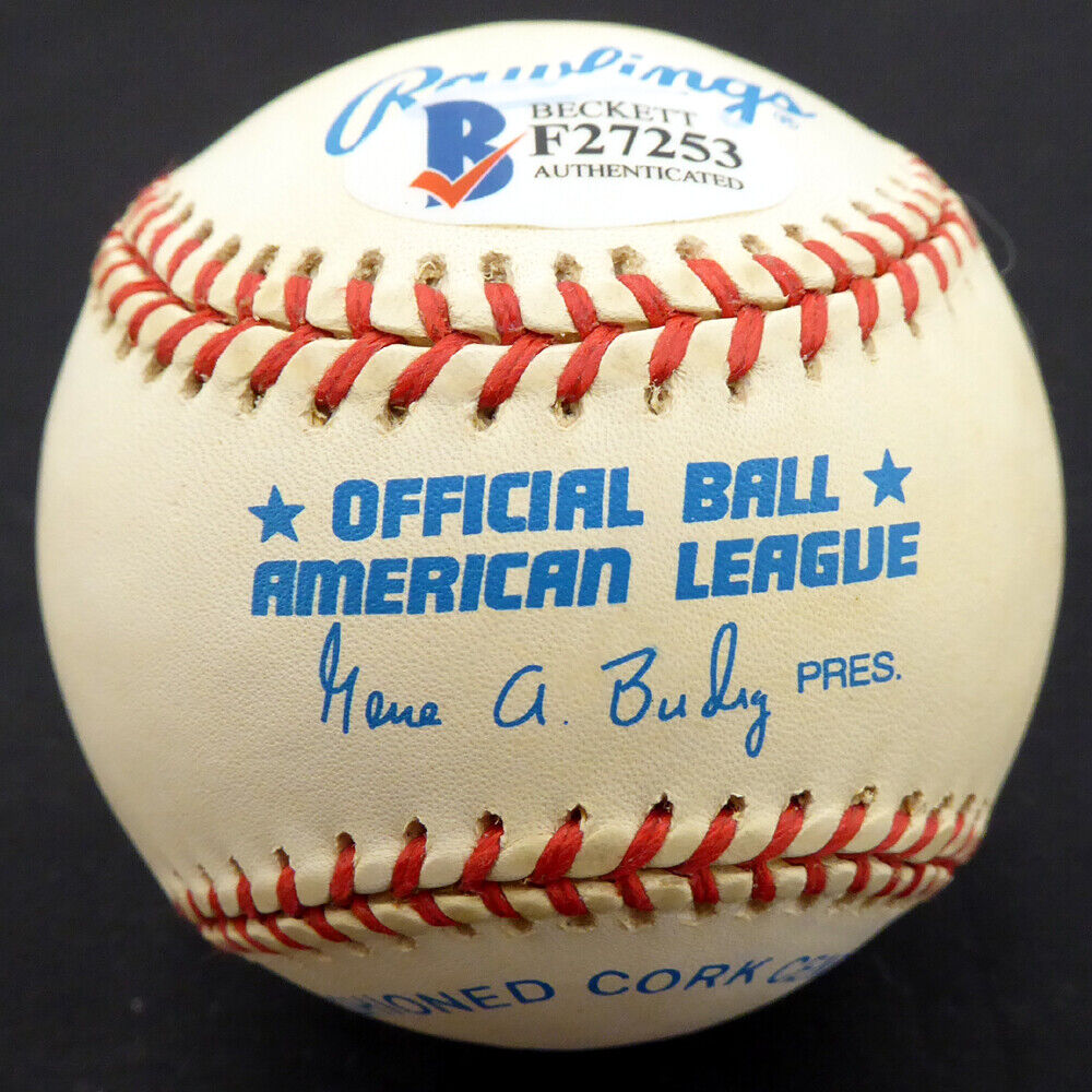 Larry Milbourne Autographed AL Baseball Yankees, Mariners Beckett COA F27253 Image 4