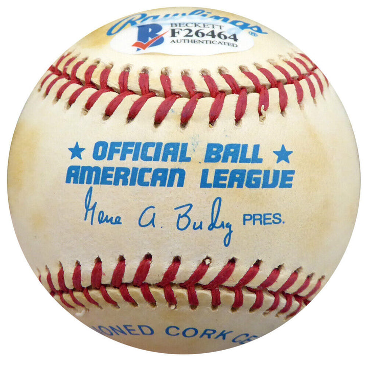 Bubba Church Autographed Signed AL Baseball Phillies, Reds Beckett COA F26464 Image 4