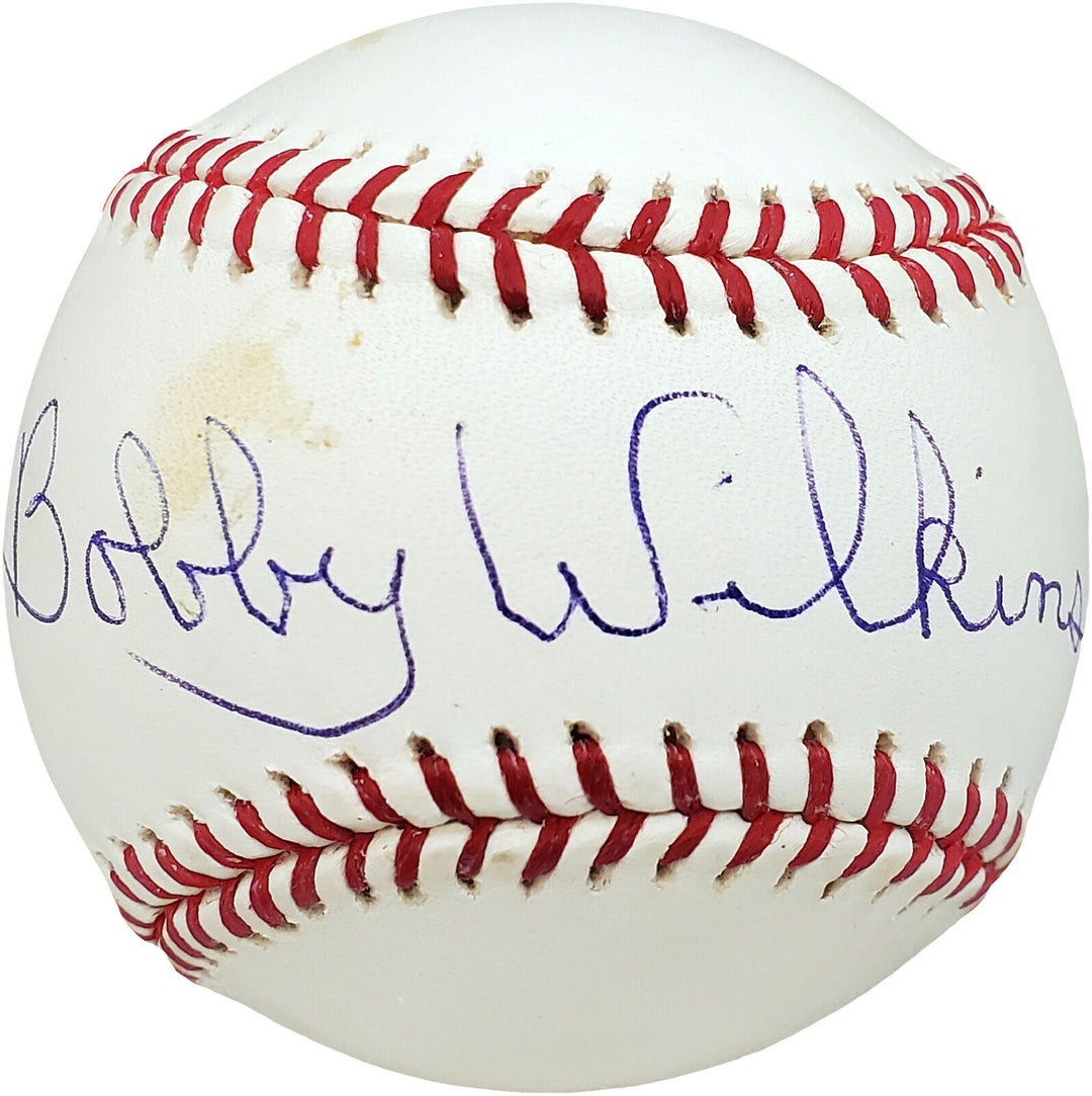 Bobby Wilkins Autographed Signed MLB Baseball Philadelphia A's Beckett V68099 Image 2