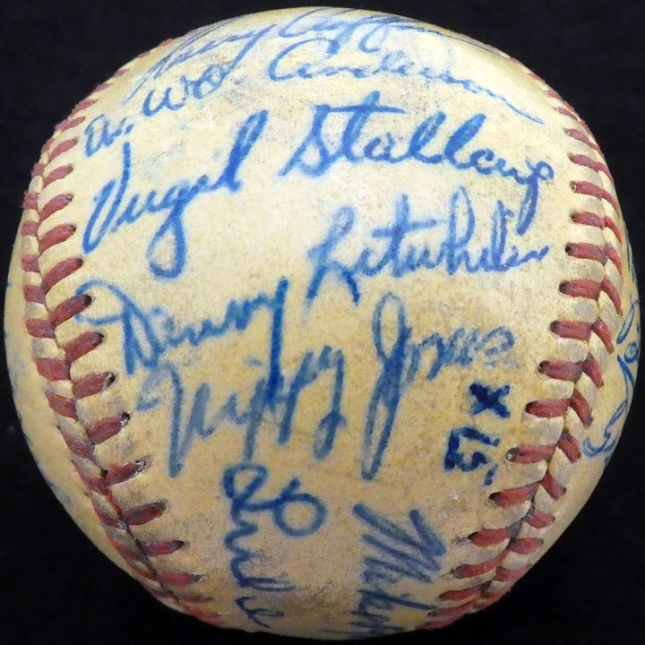 1951 Cardinals Reds Autographed Baseball 23 Sigs Stan Musial Beckett A52633 Image 7