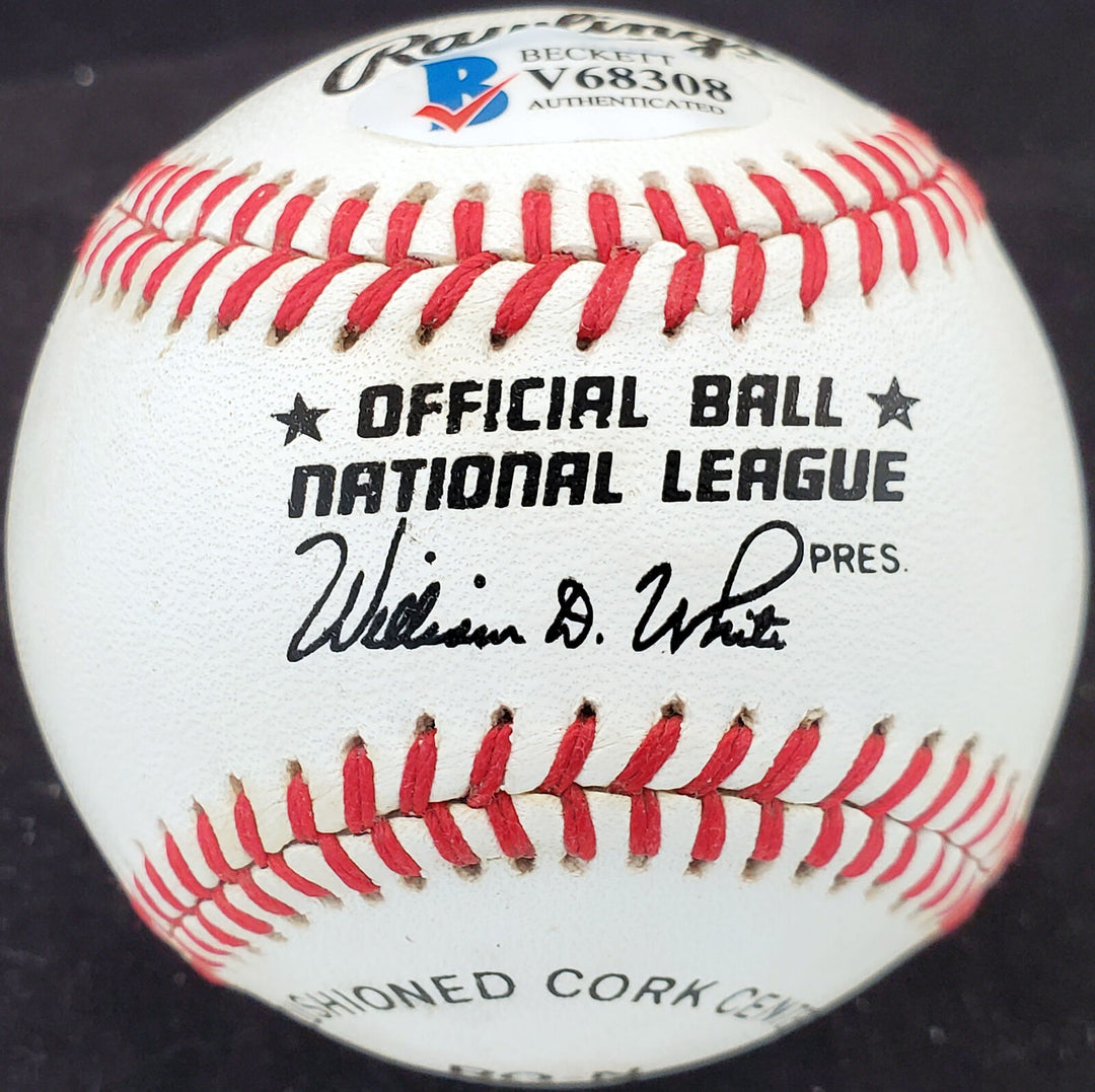 Bubba Church Autographed Signed NL Baseball Phillies, Reds Beckett V68308 Image 3