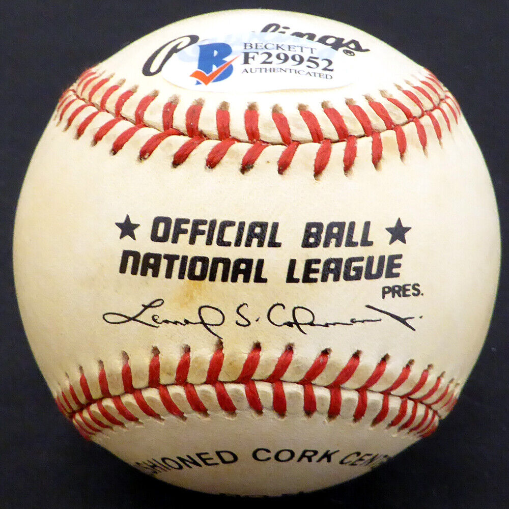 Bob Lennon Autographed Signed NL Baseball New York Giants Beckett BAS #F29952 Image 4