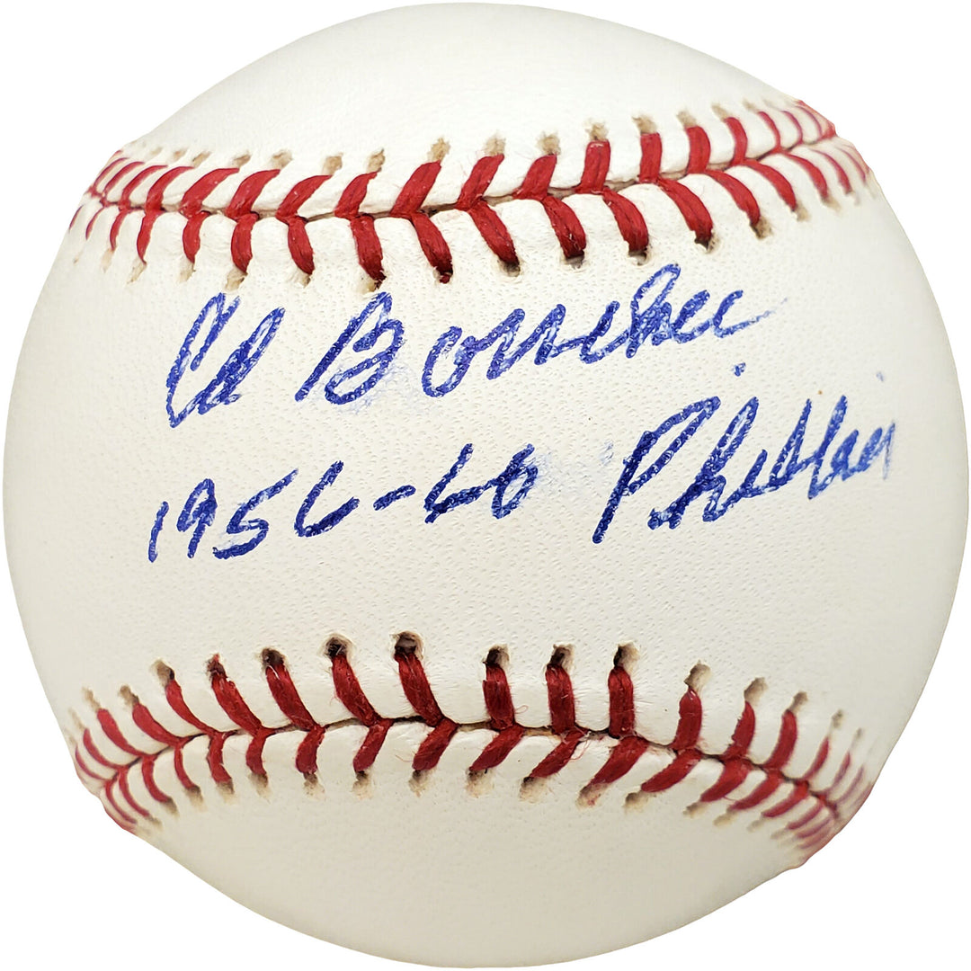 Ed Bouchee Autographed MLB Baseball Phillies "1956-60 Phillies" Beckett V68087 Image 1