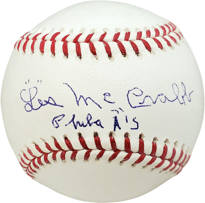 Les McCrabb Autographed Signed MLB Baseball A's "Phil. A's " Beckett V68224 Image 2
