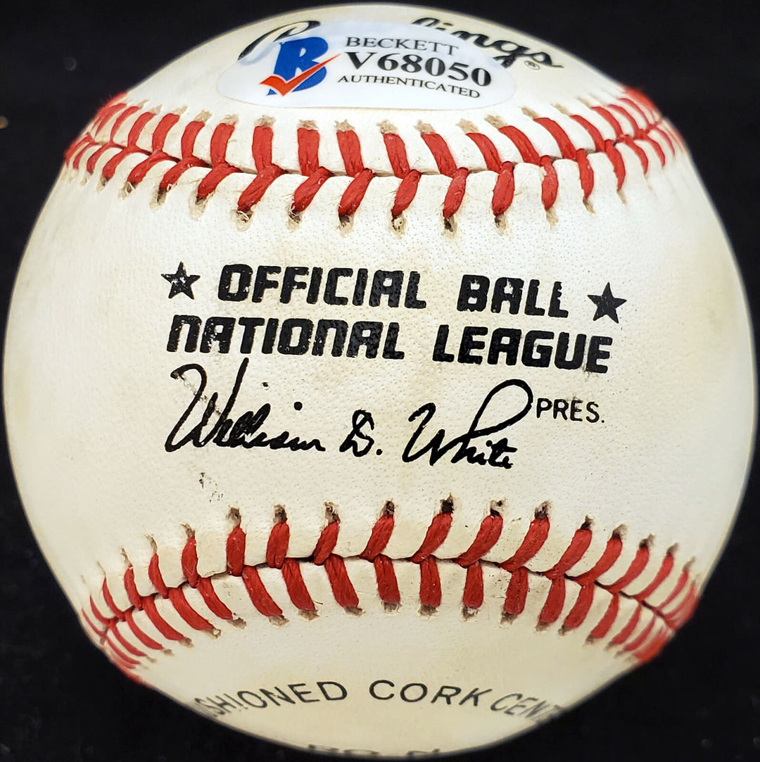 Eddie Sawyer Autographed Signed NL Baseball Philadelphia Phillies Beckett V68050 Image 2