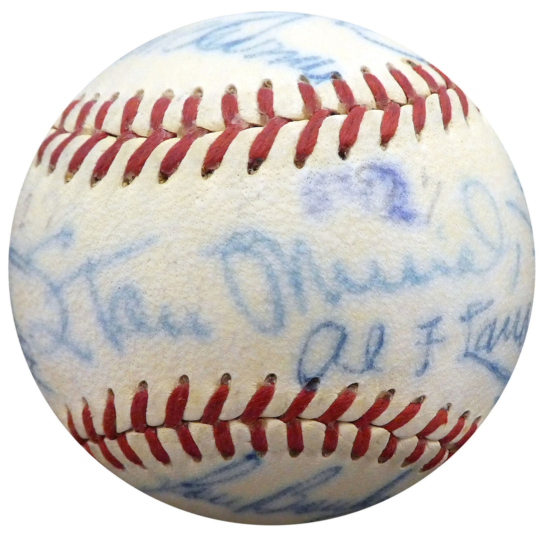 1950 Spring Training Autographed NL Baseball 21 Sigs Stan Musial Beckett A52628 Image 2