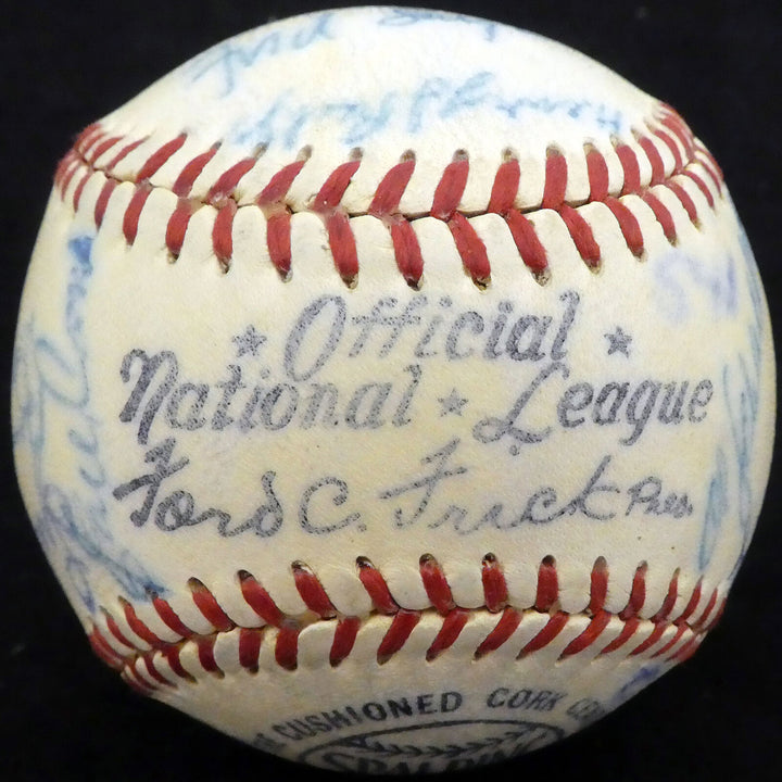 1950 Spring Training Autographed NL Baseball 21 Sigs Stan Musial Beckett A52628 Image 9