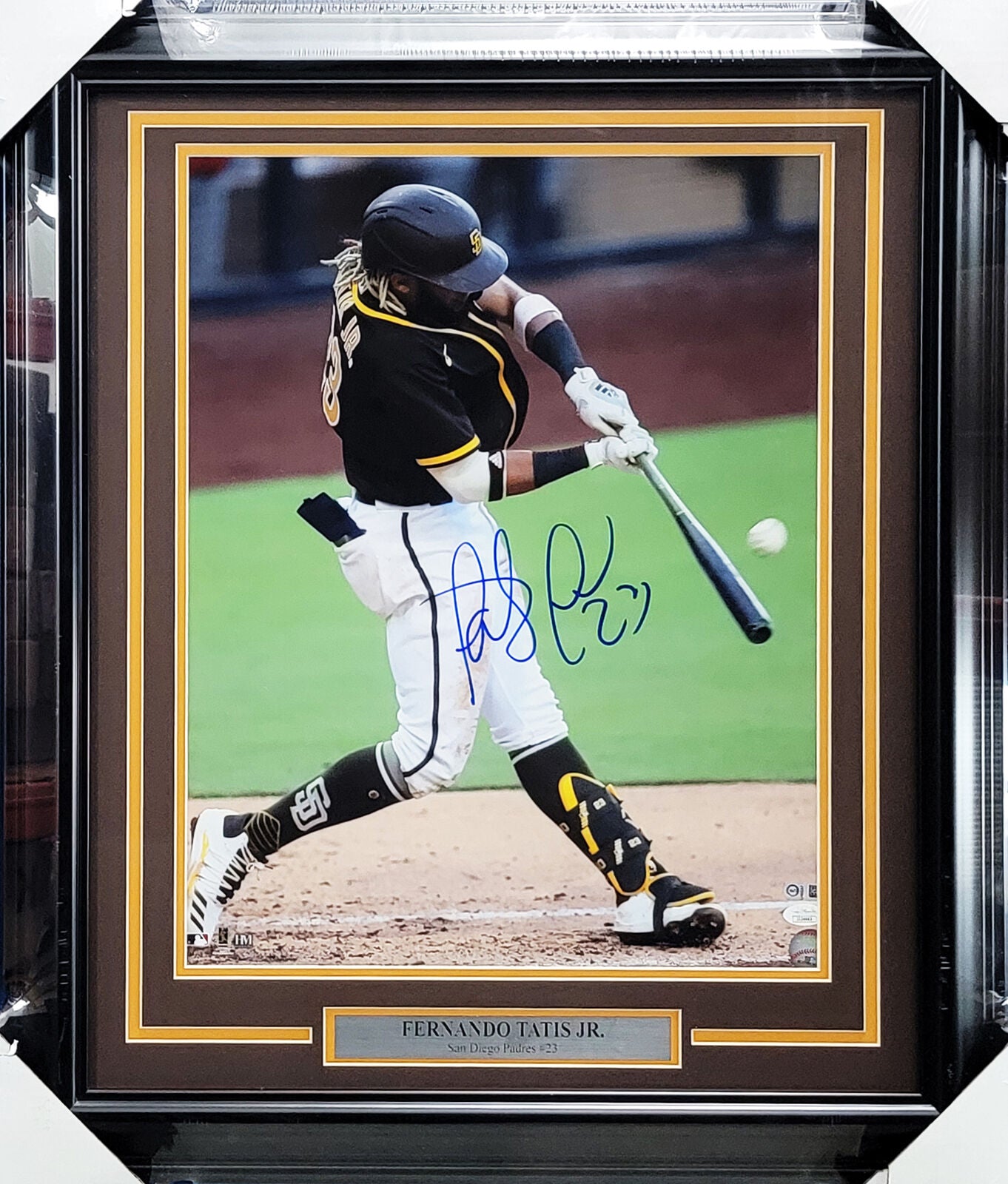 FERNANDO TATIS JR AUTOGRAPHED HAND SIGNED CUSTOM FRAMED SAN DIEGO PADRES  16X20 PHOTO - Signature Collectibles