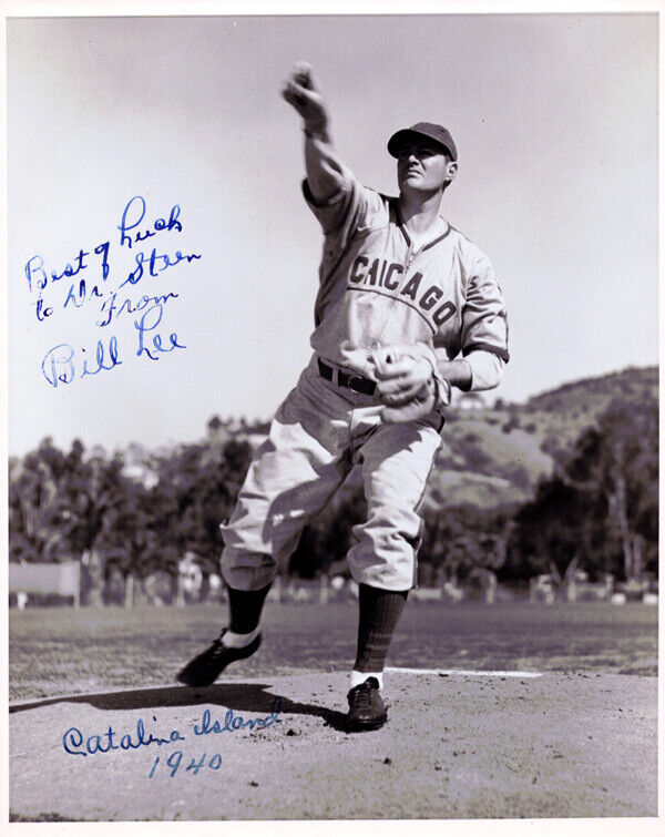 Bill Lee Autographed 8x10 Photo Cubs "To Dr. Steen Best Of Luck" PSA/DNA #Z05005 Image 1