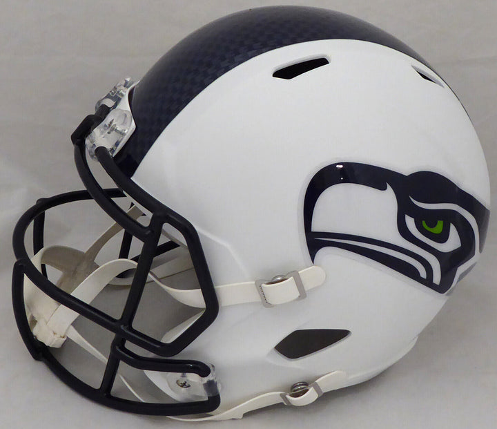Tyler Lockett Autographed Seahawks White Full Size Speed Helmet (Smudge) 54452 Image 5