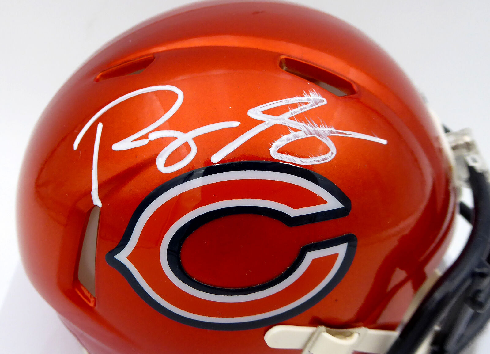 Roquan Smith Autographed Bears Flash Mini Helmet (Smudged) Beckett