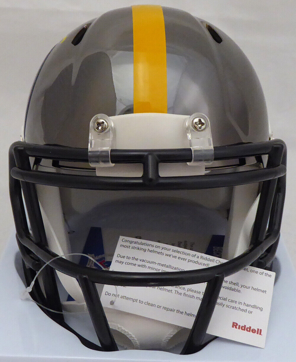 Antonio Brown Autographed Steelers Black Chrome Mini Helmet Smudged BAS #C28752 Image 3