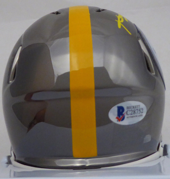 Antonio Brown Autographed Steelers Black Chrome Mini Helmet Smudged BAS #C28752 Image 5