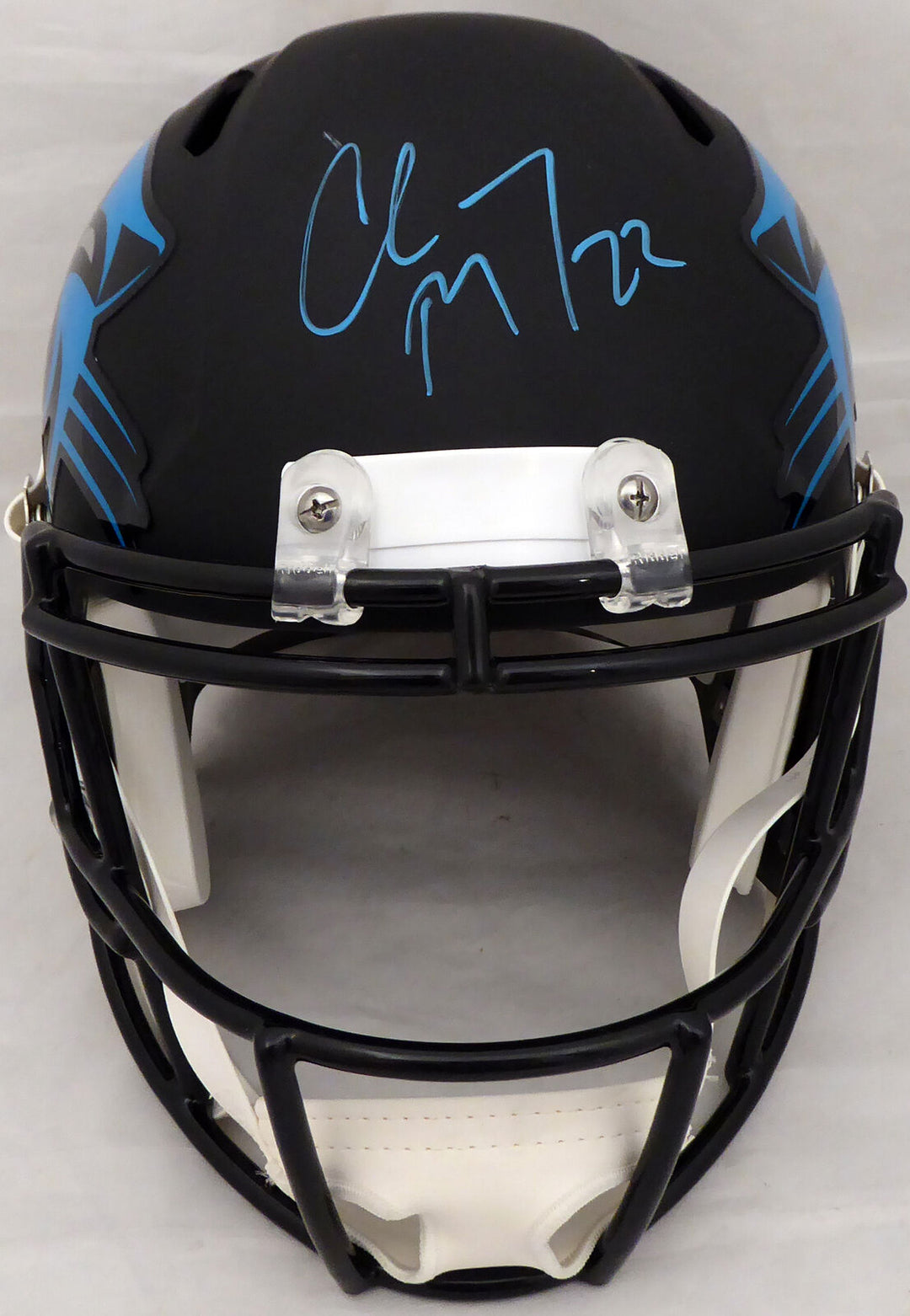 Christian McCaffrey Autographed Panthers AMP Full Size Helmet (Scuff) WA47391 Image 3