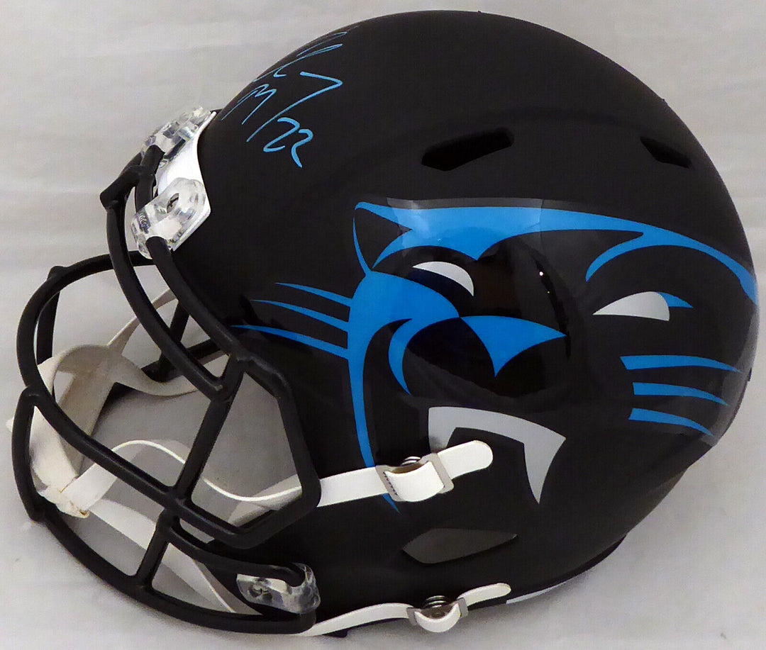 Christian McCaffrey Autographed Panthers AMP Full Size Helmet (Scuff) WA47391 Image 5