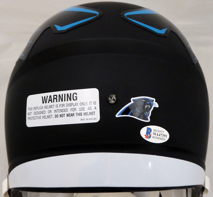 Christian McCaffrey Autographed Panthers AMP Full Size Helmet (Scuff) WA47391 Image 6