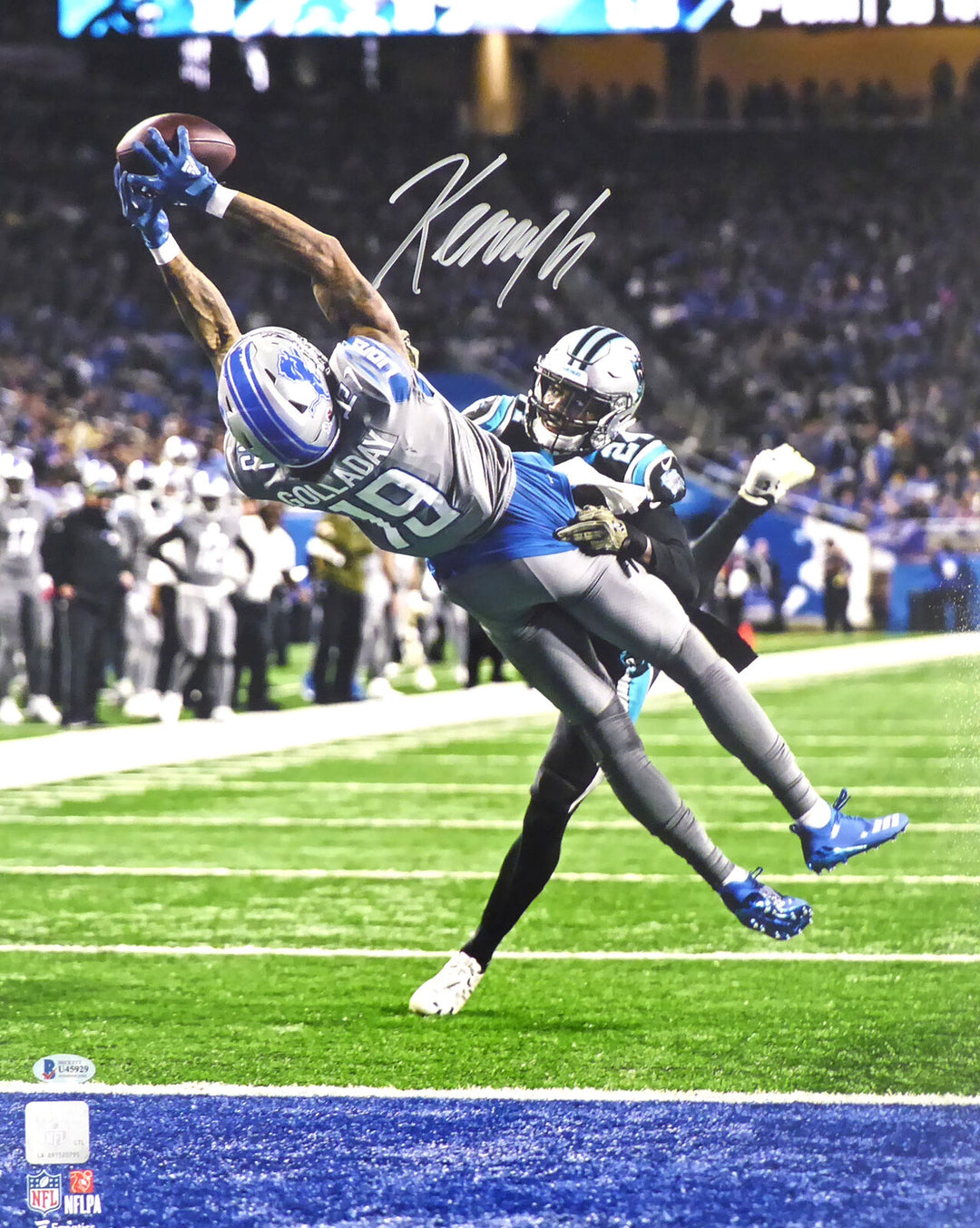 KENNY GOLLADAY AUTOGRAPHED SIGNED 16X20 PHOTO DETROIT LIONS BECKETT 177656 Image 1