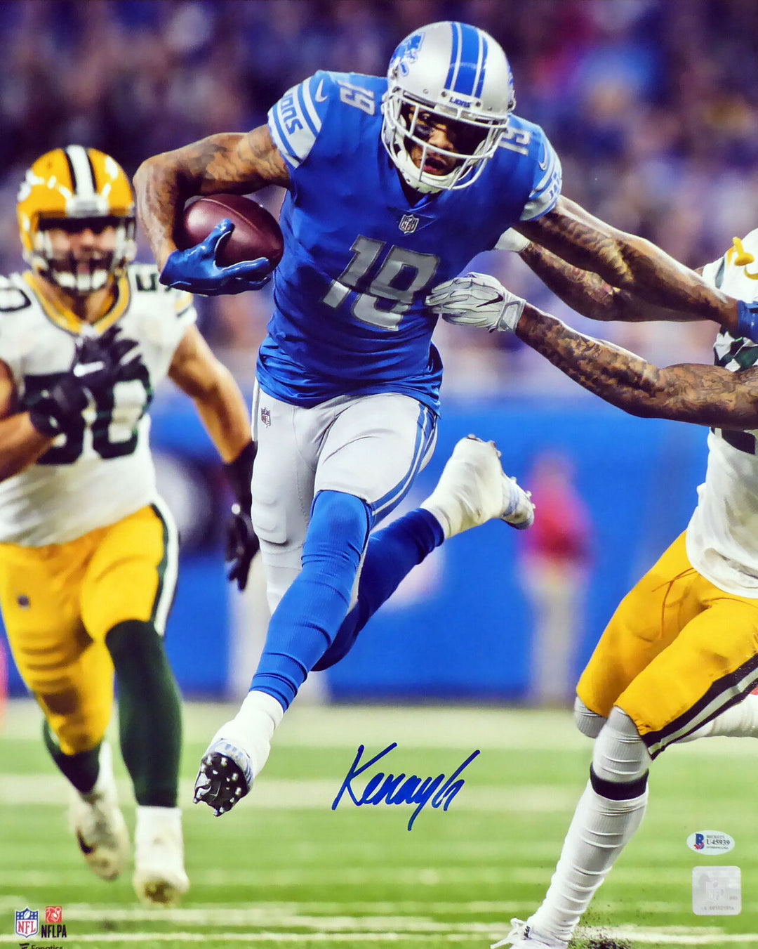 KENNY GOLLADAY AUTOGRAPHED SIGNED 16X20 PHOTO DETROIT LIONS BECKETT 177655 Image 1