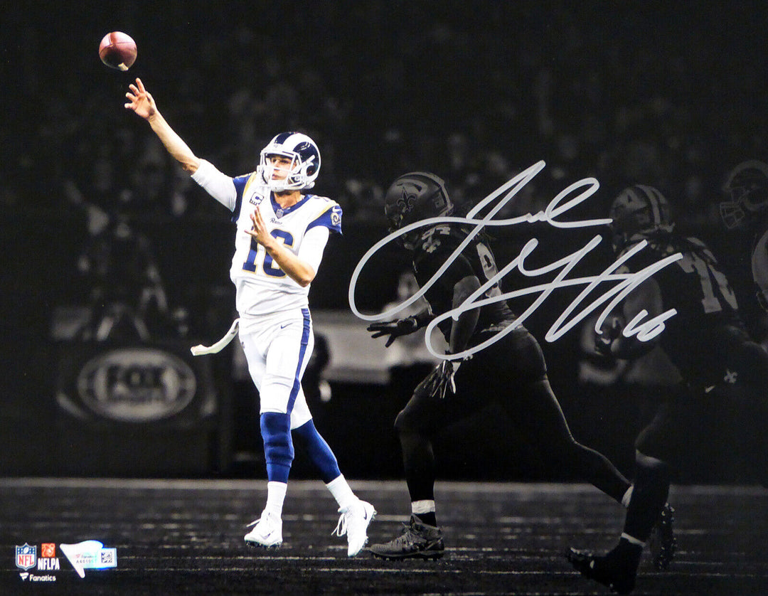 Jared Goff Authentic Autographed Signed 11x14 Photo Rams Fanatics Holo #A601067 Image 1