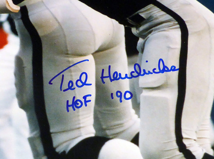 TED HENDRICKS AUTOGRAPHED SIGNED 16X20 PHOTO RAIDERS "HOF 90" BECKETT 179084 Image 2