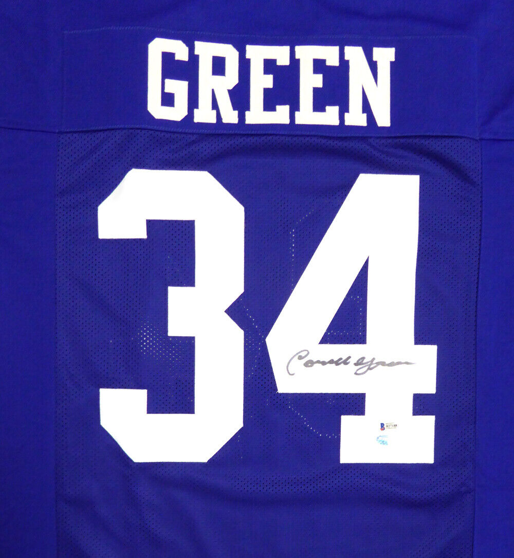 DALLAS COWBOYS CORNELL GREEN AUTOGRAPHED SIGNED BLUE JERSEY BECKETT 119723 Image 3