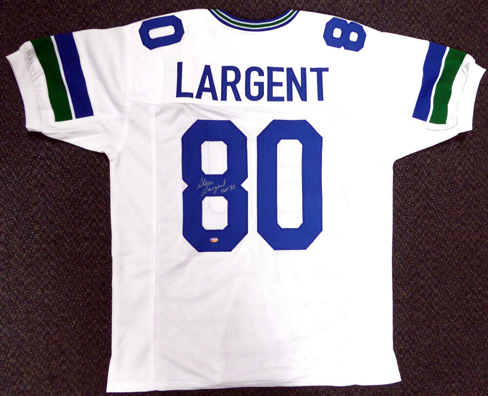The Jersey Source Steve Largent Seattle Seahawks Autographed Nike Salute to Service Limited Player Jersey-Beckett W Hologram *Gold