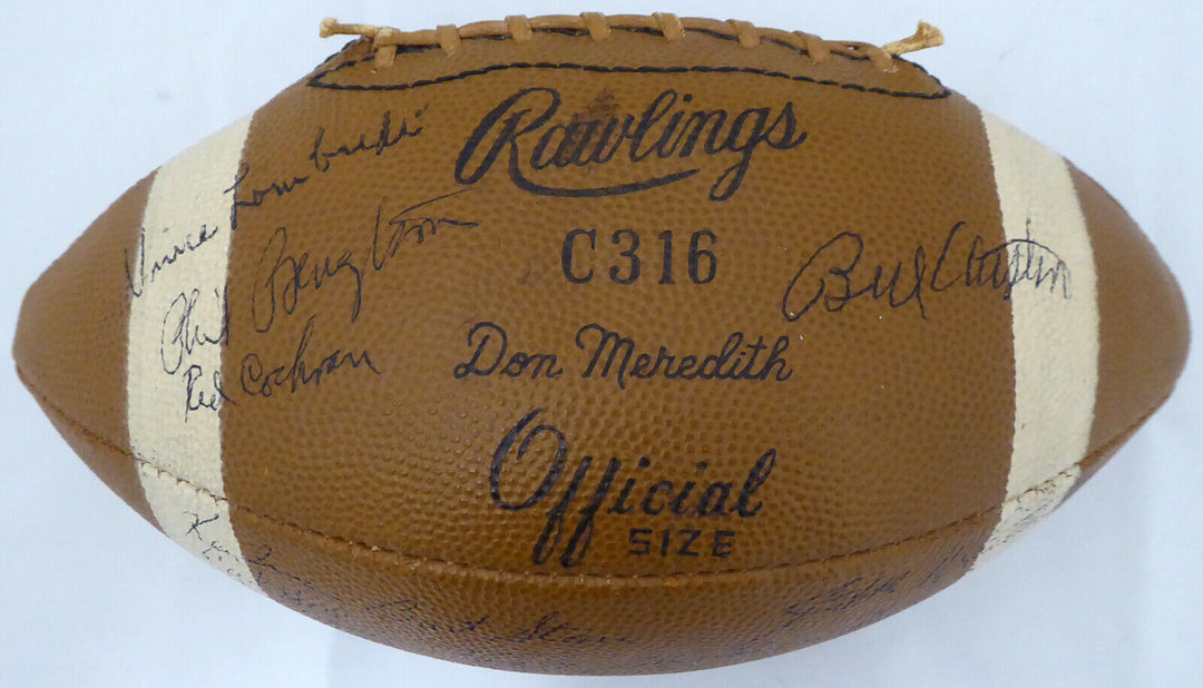 1962 Champ Packers Autographed Football 39 Sigs Johnny Blood McNally Beckett BAS Image 2