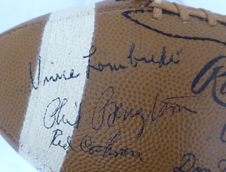 1962 Champ Packers Autographed Football 39 Sigs Johnny Blood McNally Beckett BAS Image 3