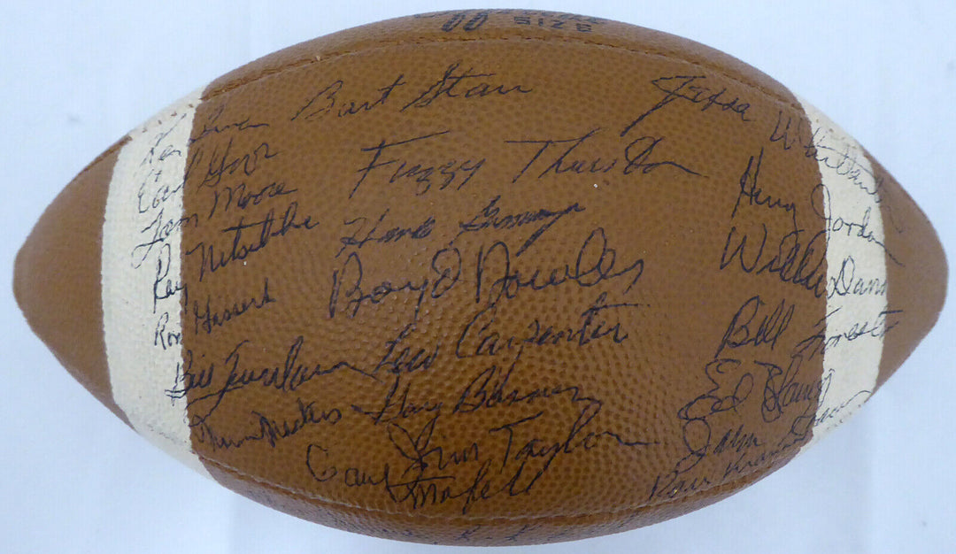 1962 Champ Packers Autographed Football 39 Sigs Johnny Blood McNally Beckett BAS Image 5