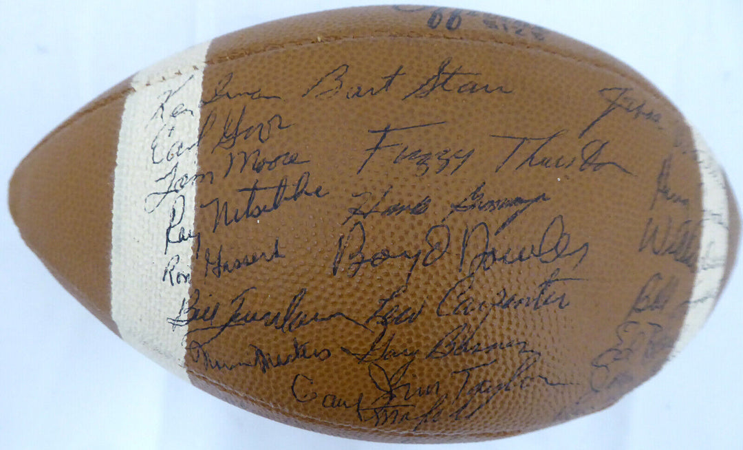 1962 Champ Packers Autographed Football 39 Sigs Johnny Blood McNally Beckett BAS Image 6