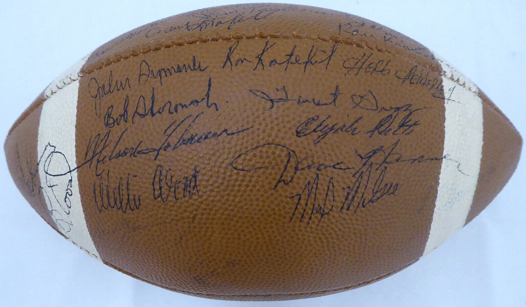 1962 Champ Packers Autographed Football 39 Sigs Johnny Blood McNally Beckett BAS Image 7