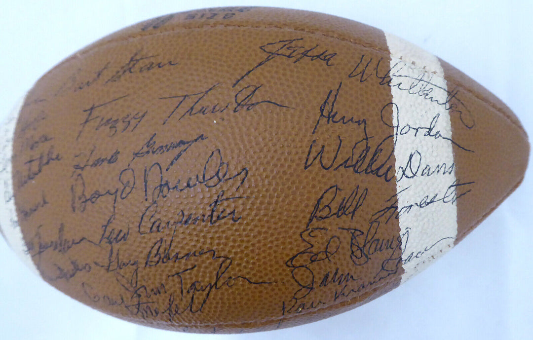 1962 Champ Packers Autographed Football 39 Sigs Johnny Blood McNally Beckett BAS Image 9