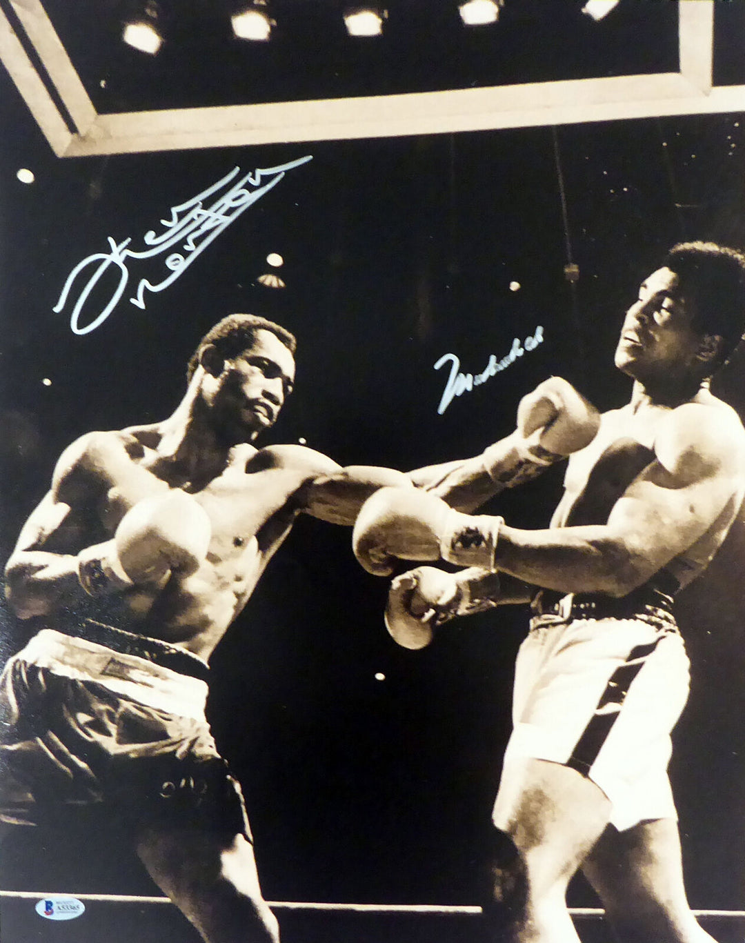 Muhammad Ali & Ken Norton Autographed Signed Framed 16x20 Photo Beckett A53365 Image 2