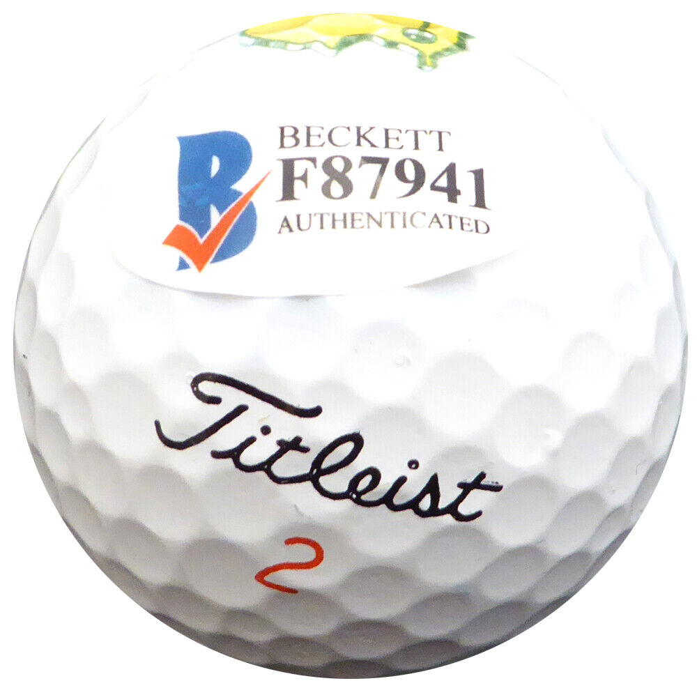 Cameron Champ Autographed Titleist PRO V1X Golf Ball Masters Logo Beckett F87941 Image 2