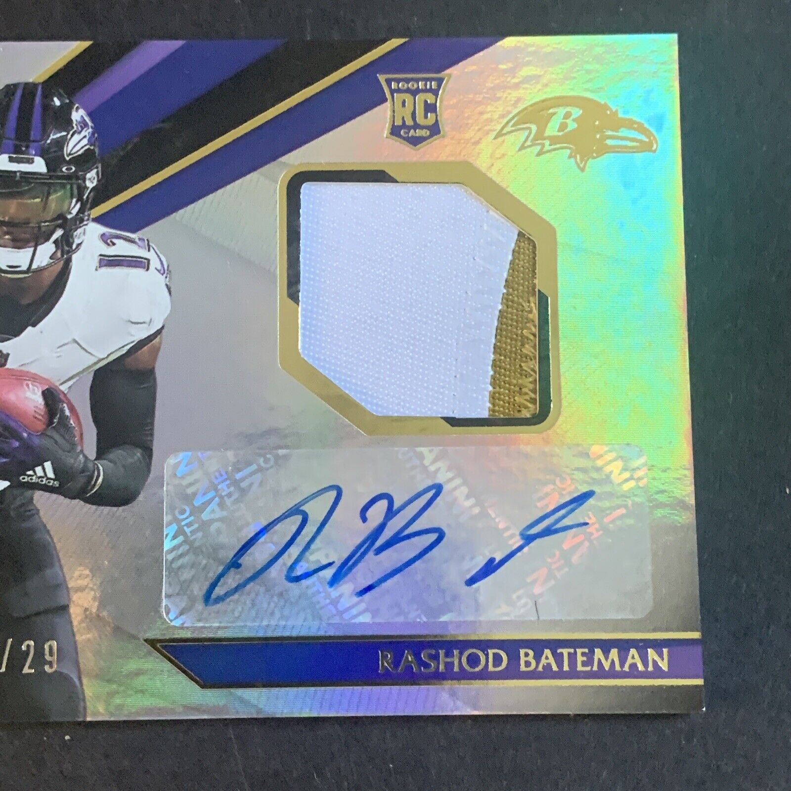 2021 Select Football RASHOD BATEMAN #DS-RBA Red Prizm Jersey Relic RC Ravens